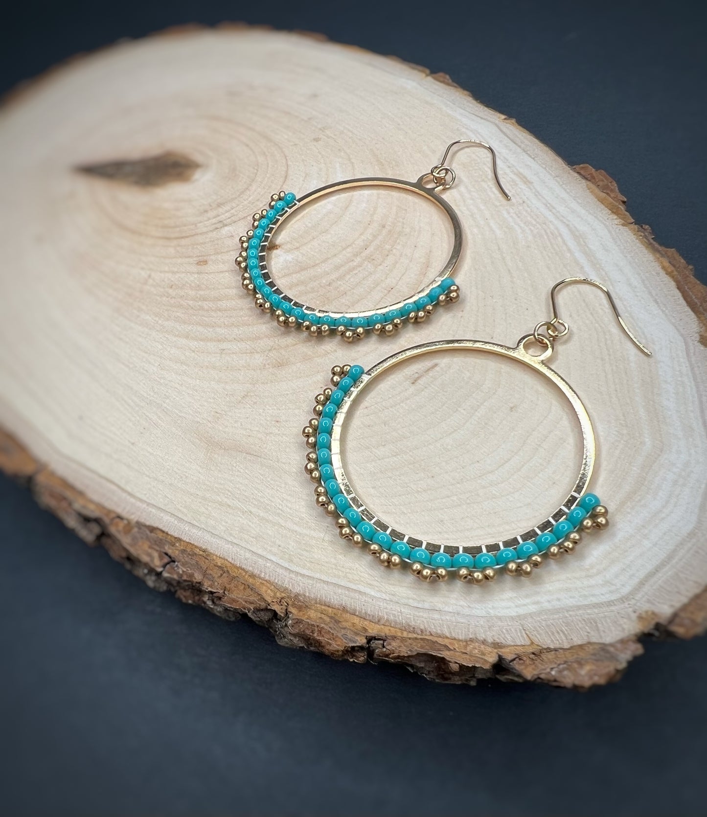 Turquoise Hoop