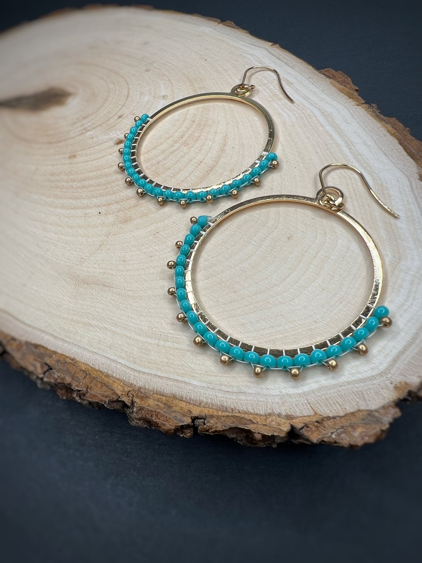 Turquoise Hoop